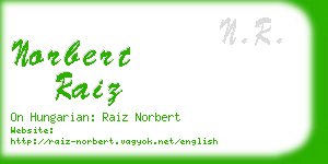 norbert raiz business card